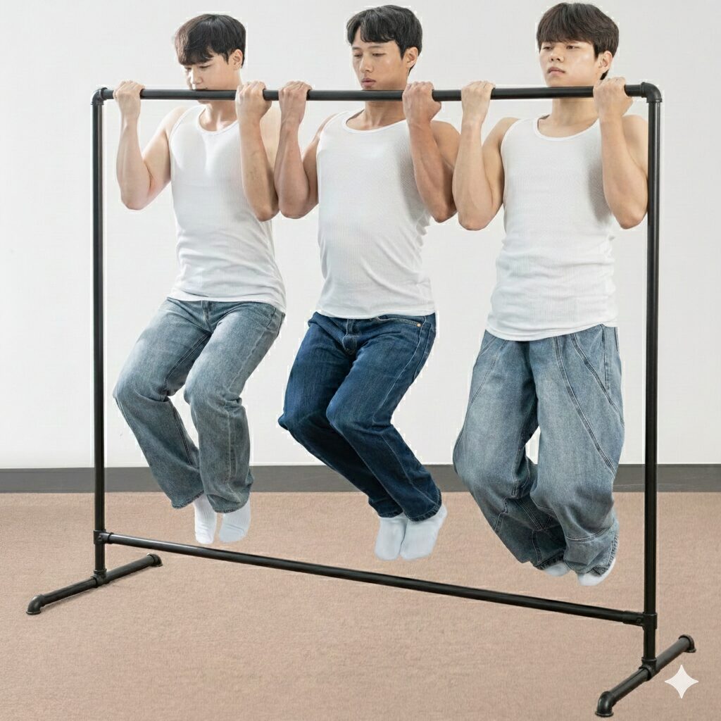 아티코 철제 프레임 일반형 겸용 이동식 행거 2단 1500, 블랙쿠폰할인 상세 이미지 2