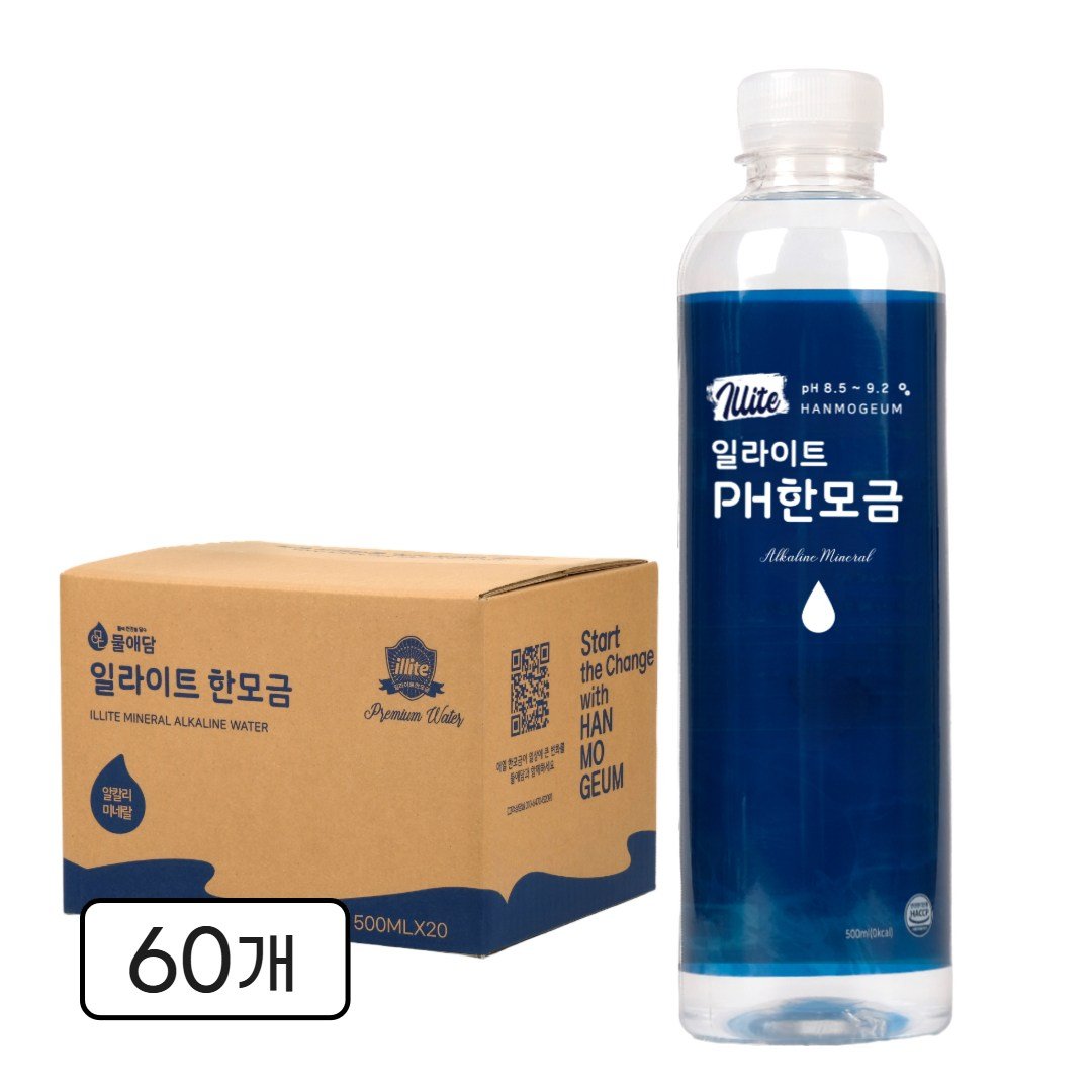 일라이트 PH한모금 10배 알칼리수 규소수 미네랄워터, 500ml, 60개 상세 이미지 1