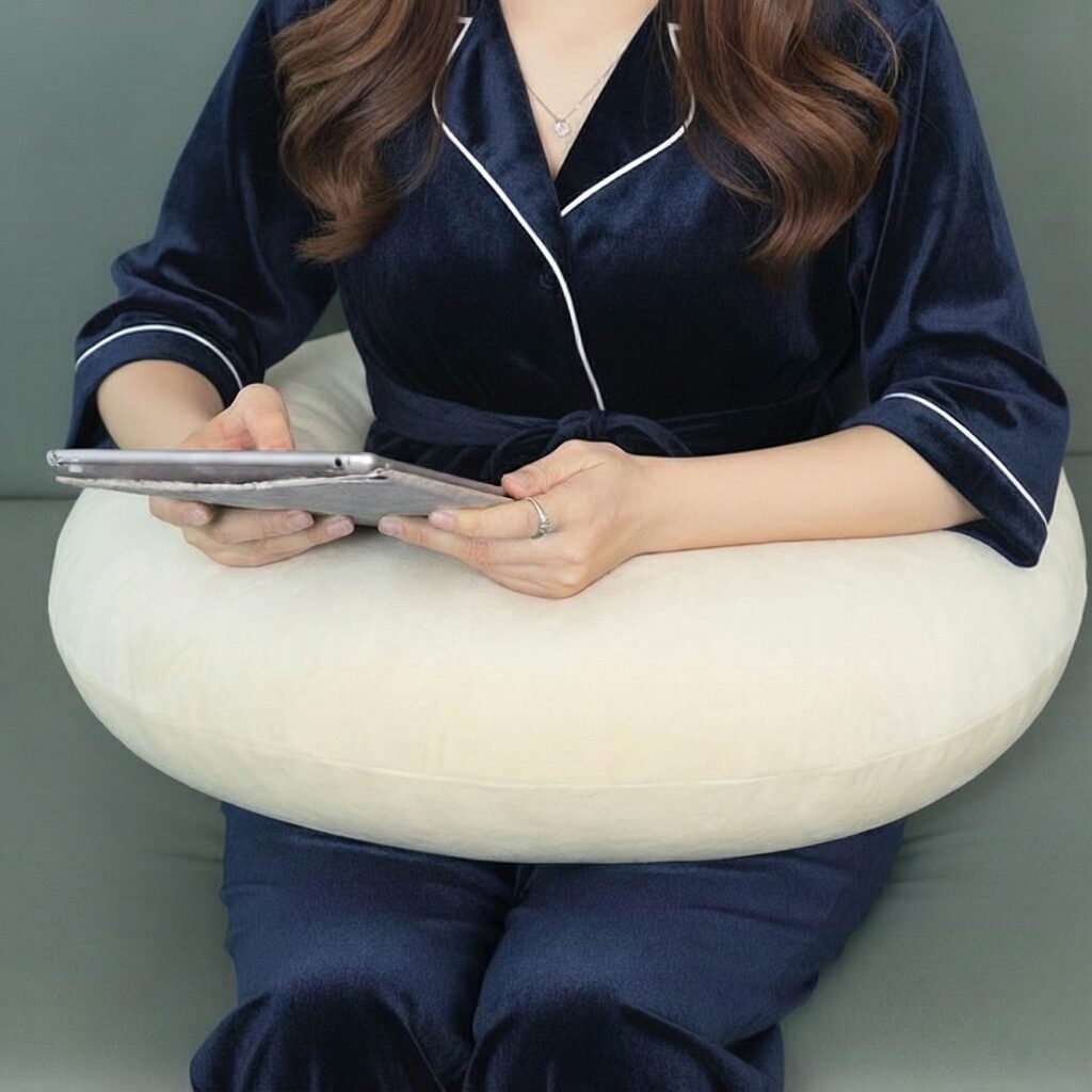 륀레브 부드러운 18색상 팔 받침 허그 쿠션 독서 학생 성인 침대 스위치 게임 게이밍 리딩 C 형 푹신한 북 용 스터디 초승달 대형 소파 바나나 초승 달 걸이 베드 받이 솜 포함, 베이지쿠폰할인 상세 이미지 2