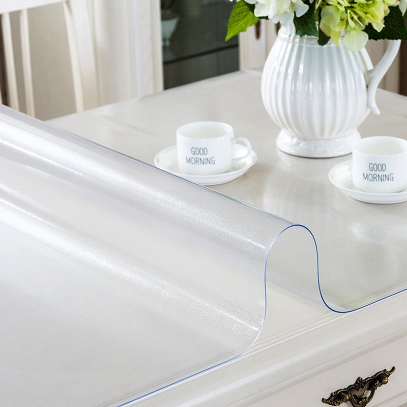 Shipshape 식탁투명매트 매트 방수 테이블매트 PVC 식탁 매트 유리대용 실리콘 테이블 매트, 1개, 60*120cm, 투명(스크럽 텍스처)할인 상세 이미지 2