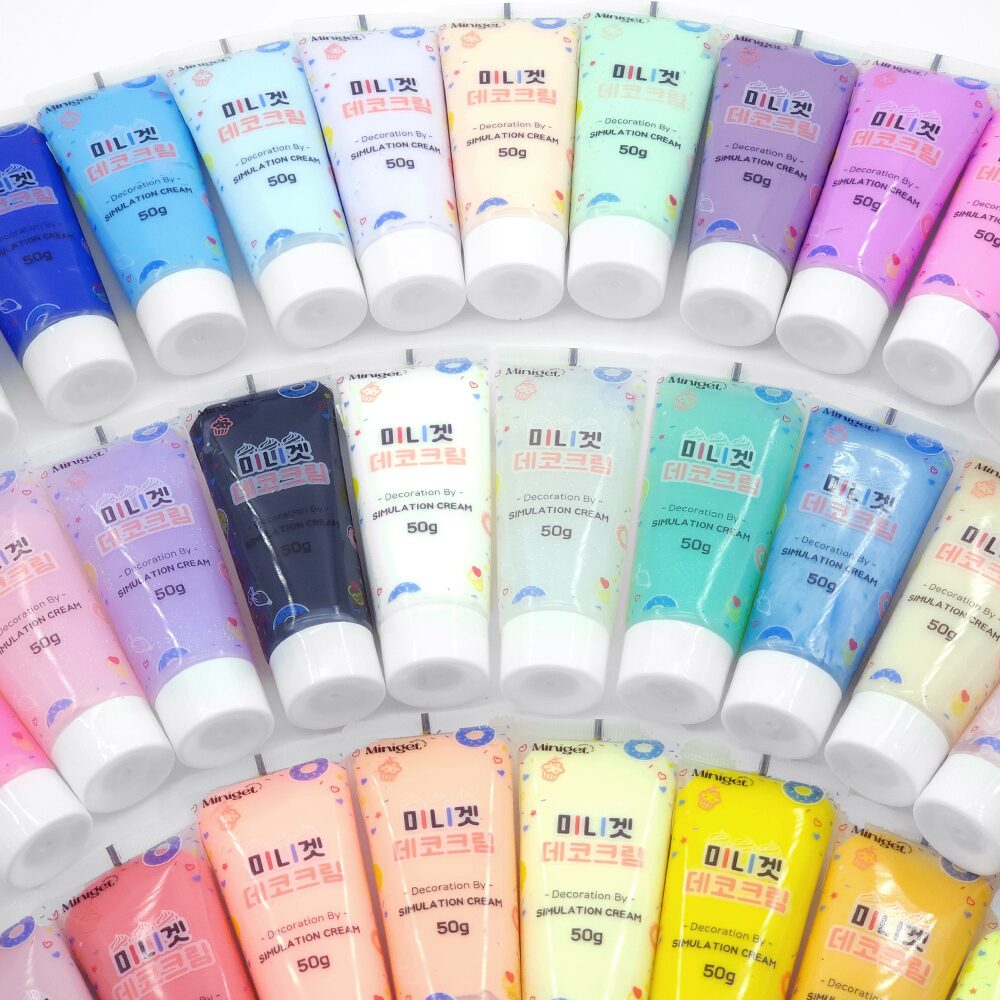 데코덴 생크림 접착제 데코크림 휴대폰 케이스꾸미기 기본 50g, C0001. 화이트 상세 이미지 1