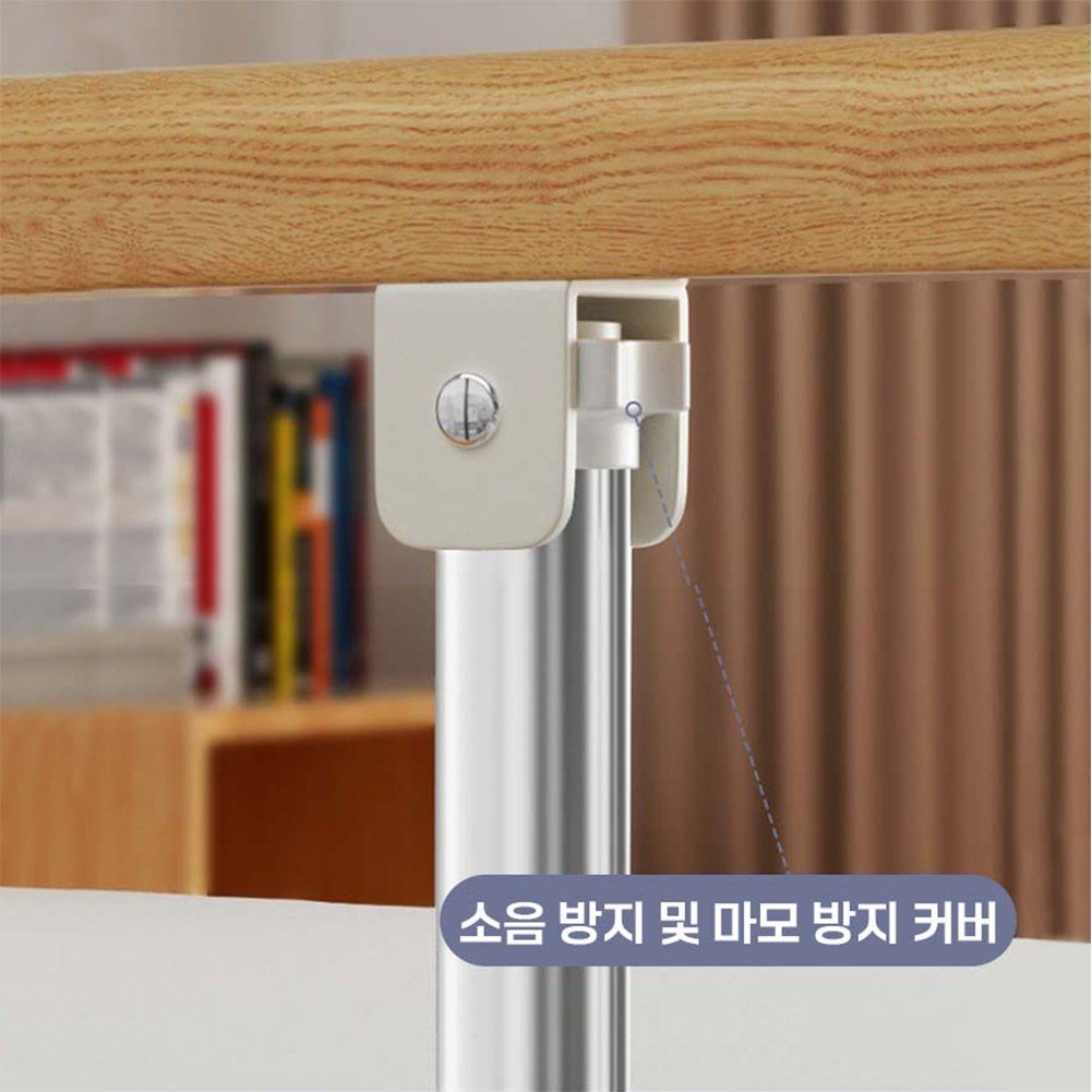 Fowod 3단 스테인리스 강 노인 침대 안전바 침대 가이드 보호대 가정용 접이식 침대 난간, 흰색 상세 이미지 2