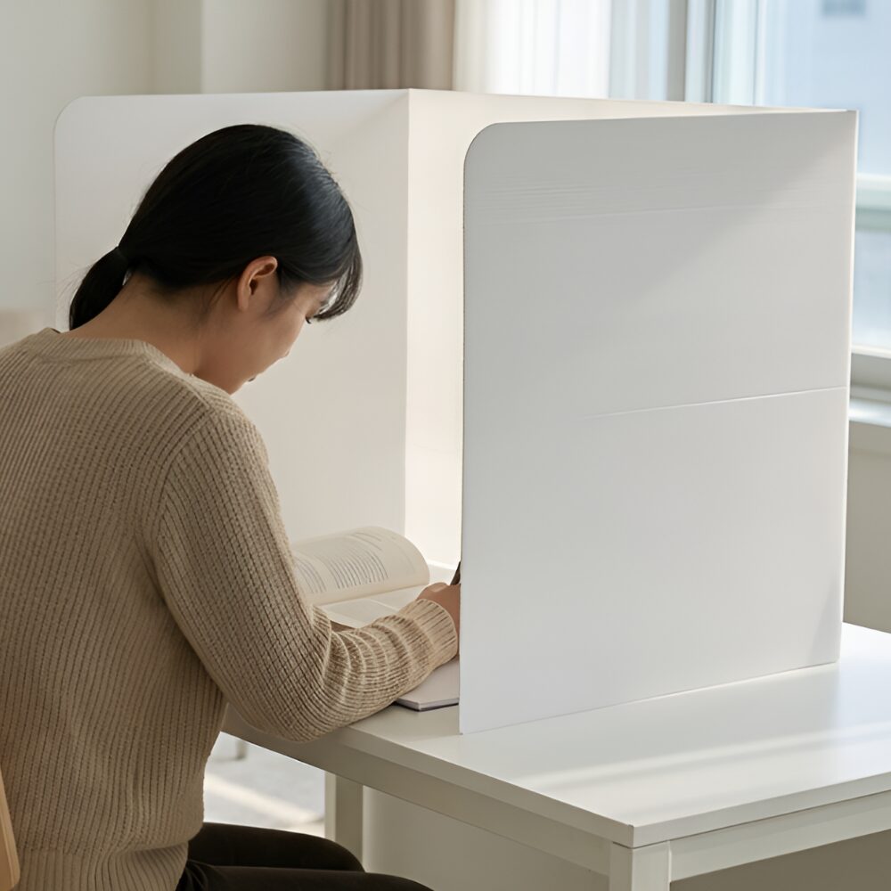 일상온 책상가림막 독서실 칸막이, 1개, 화이트 상세 이미지 2