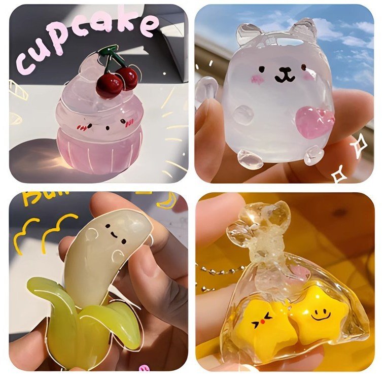 KC인증 미미무 집콕놀이 물라스틱 젤리플라 DIY 키링 만들기 키트, 1개, 퓨어화이트 100g+미니 아크릴 물감 12색할인 상세 이미지 1