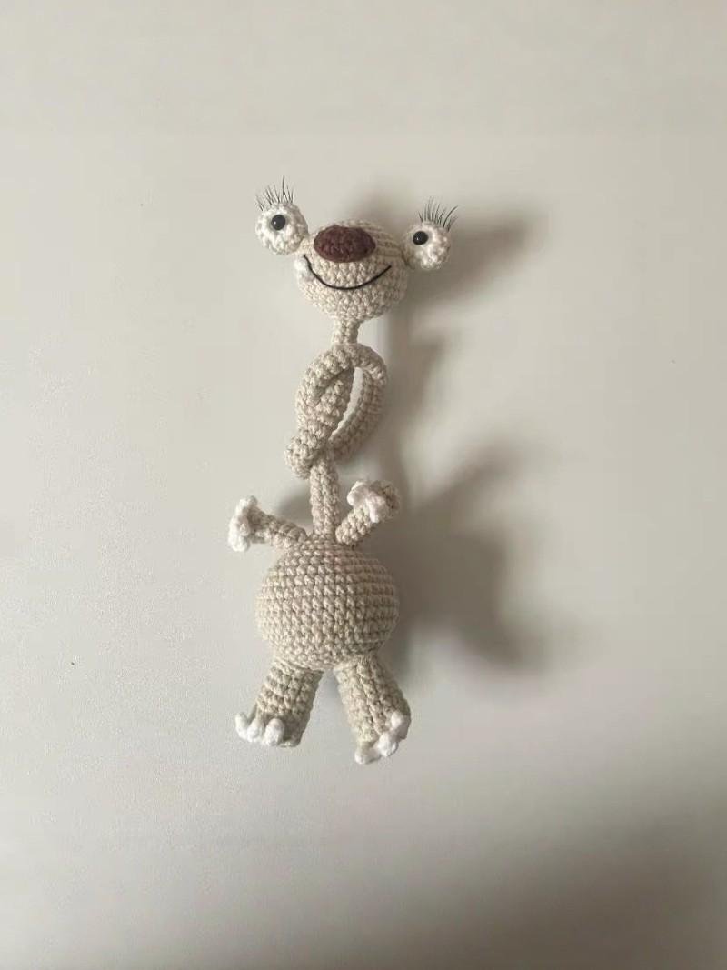 2개세트 DIY 뜨개 재료 목긴 인형 추천 가방 키링 패키지 긴 목걸이 키홀더 선물, 1개, 그레이 2개, 1cm 상세 이미지 2