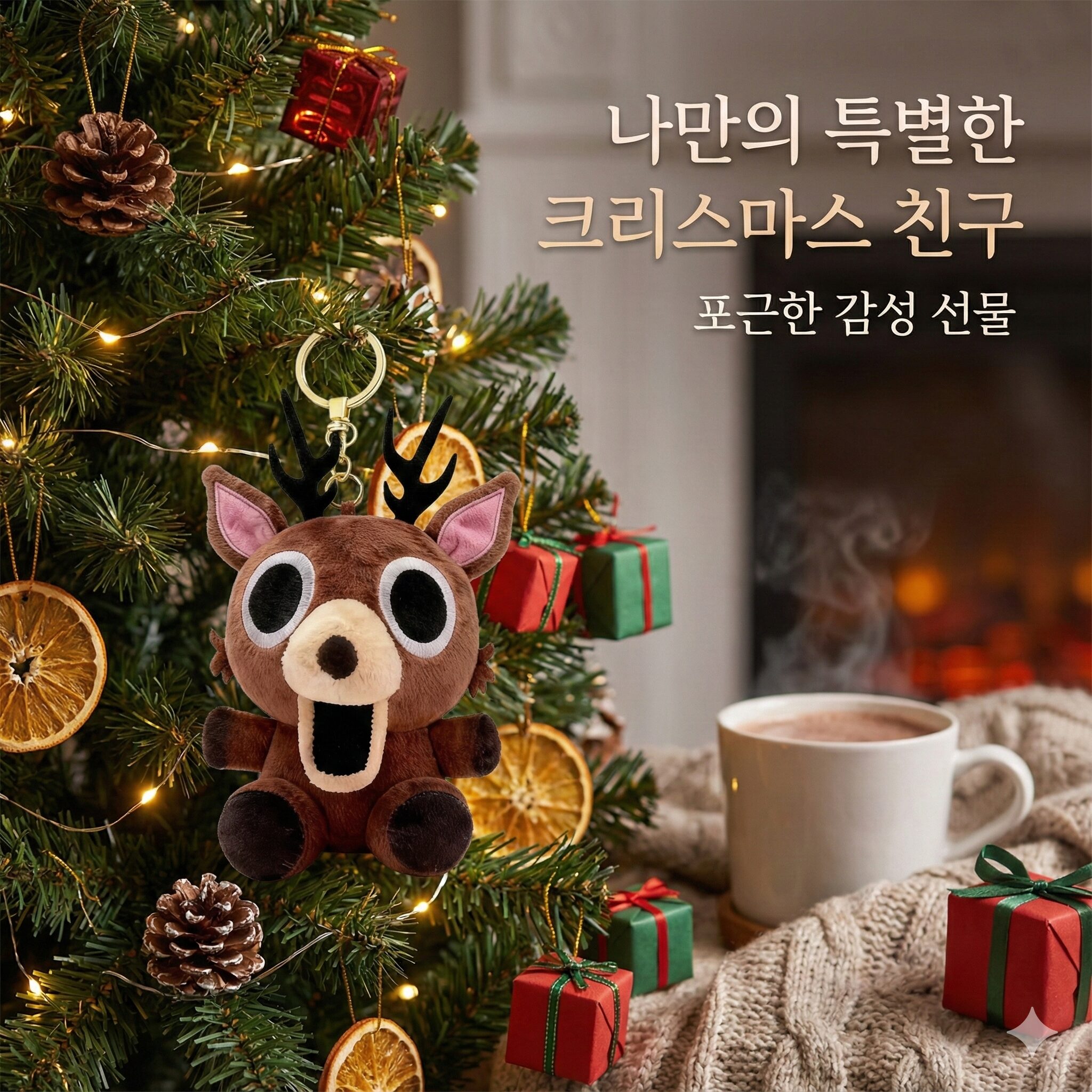 99일 키링 사슴 인형 고퀄 수제 열쇠 고리, 1개, NIFKR9 상세 이미지 2