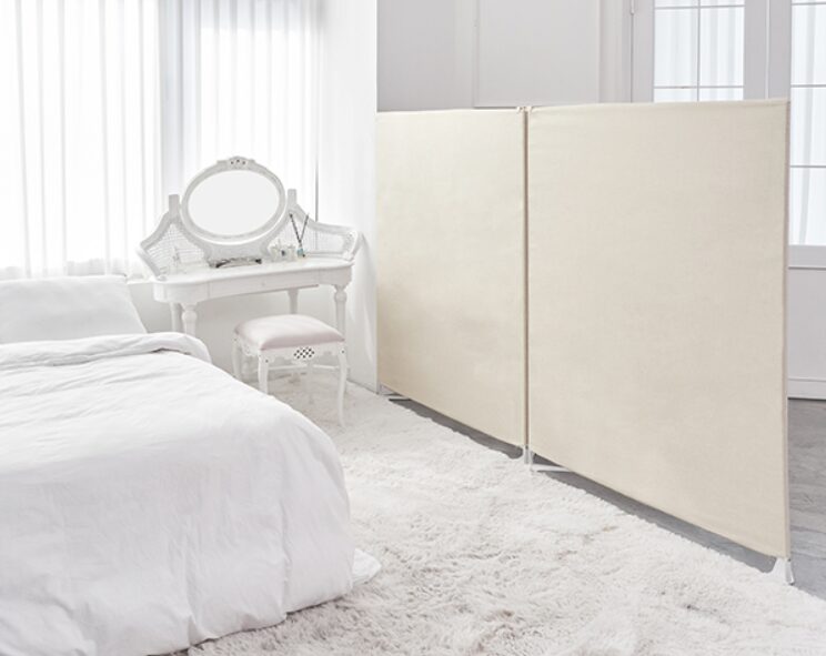 까사마루 이브 스탠드형 가림막 파티션 1200 x 25 x 1200 mm, 오트밀쿠폰할인 상세 이미지 1
