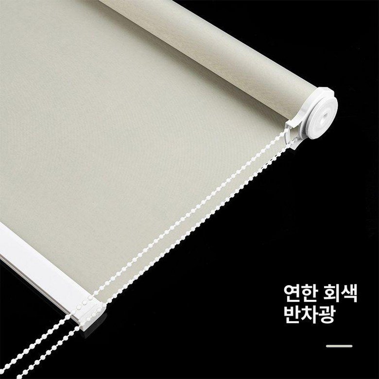 압축봉 블라인드 무타공 커텐 커튼 못없이 가정용 창문, 0.7x2m, 1개, 라이트그레이 반암막 상세 이미지 1